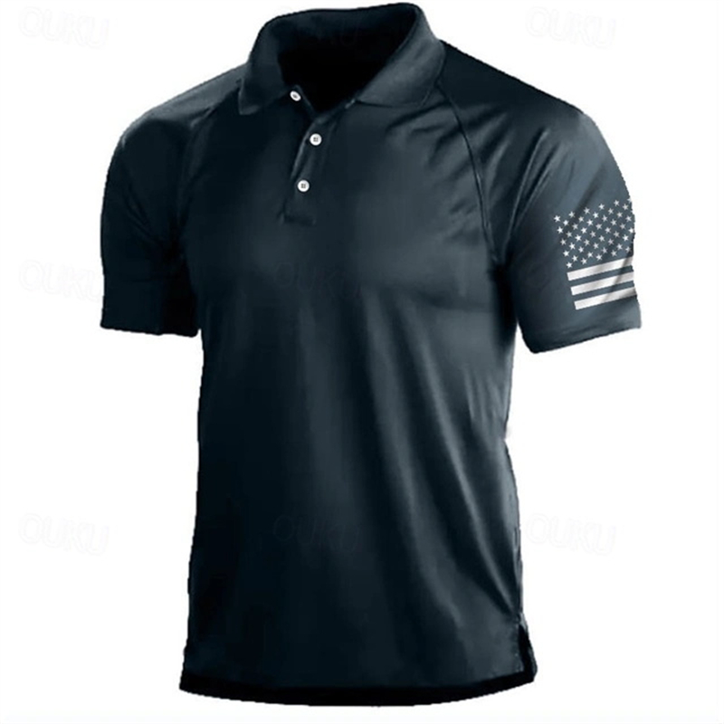 Golf Equipment For Sale - 3D Print USA Vlag Patroon Poloshirt