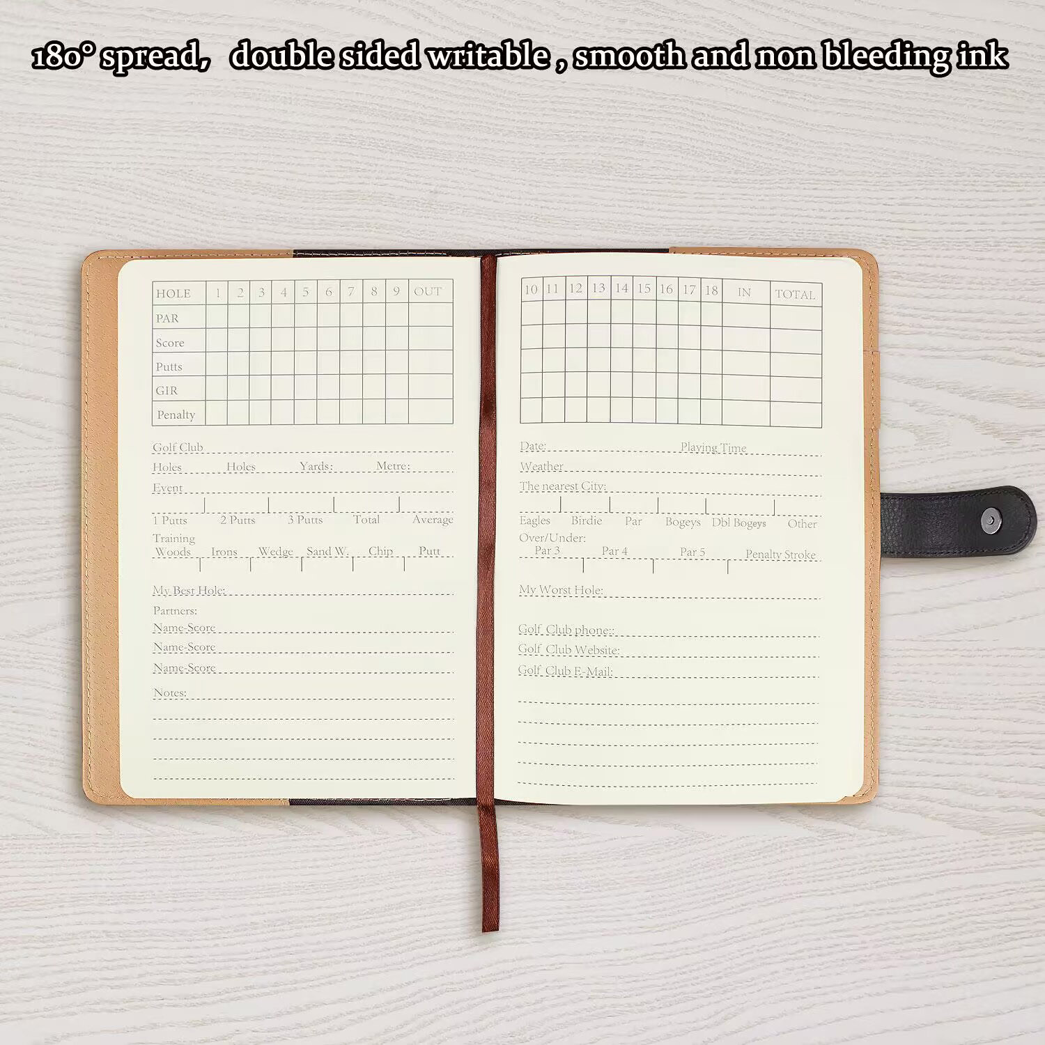 Zwart lederen golf scorecardho - Golf Scorecard Holder recensie en prijs